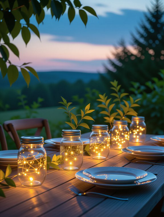whimsical outdoor dining decor