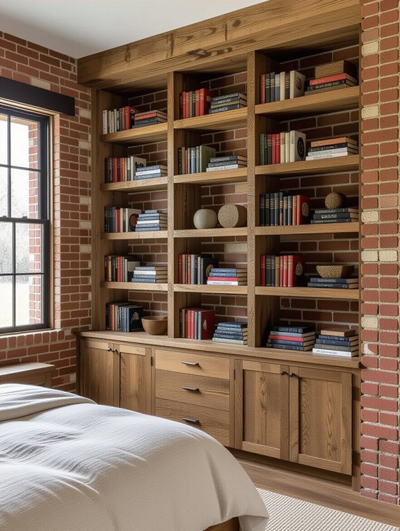 wood and brick harmony
