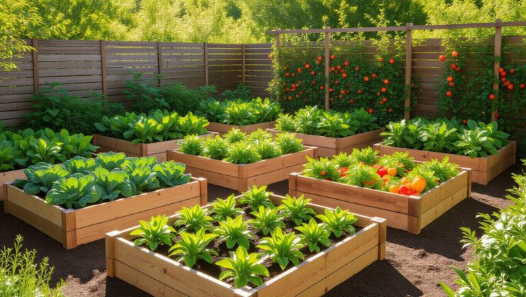 wooden garden beds vegetables