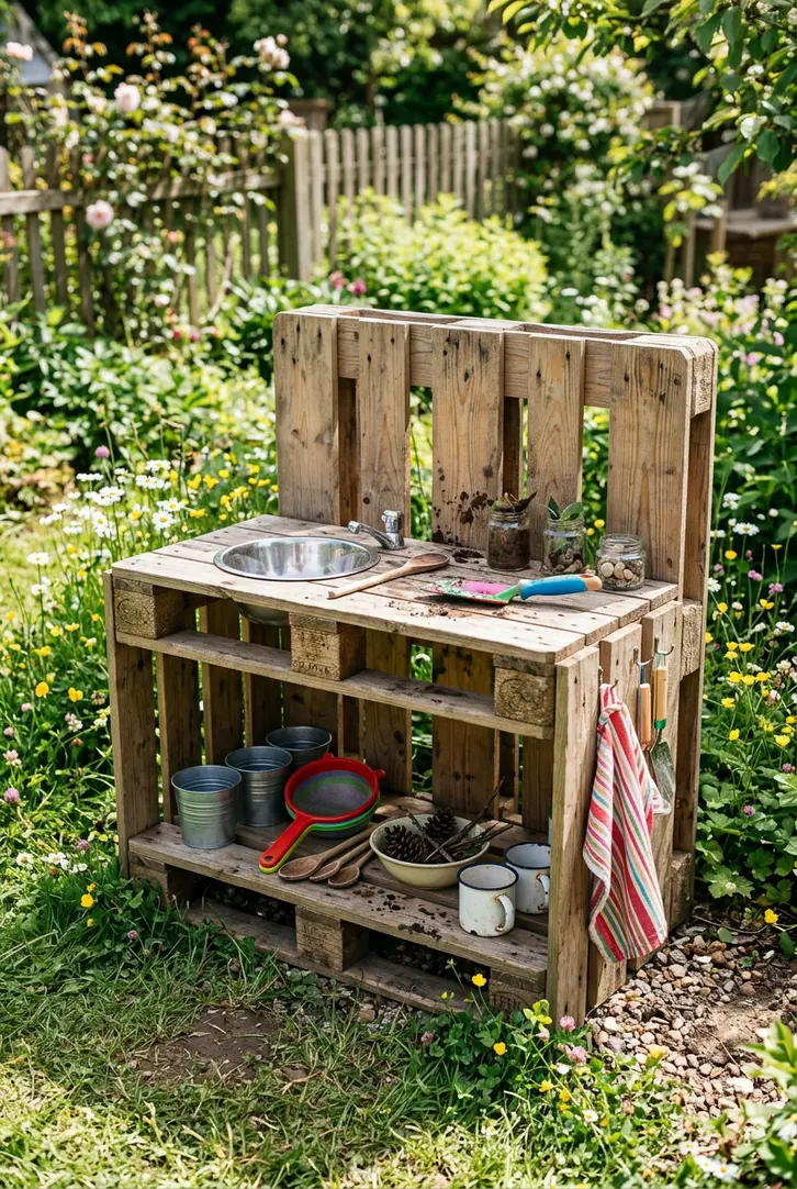Repurposed Pallet Play Station