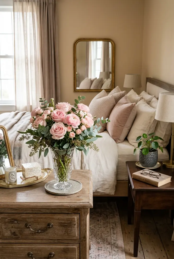 Adorn with Fresh Flowers and Greenery