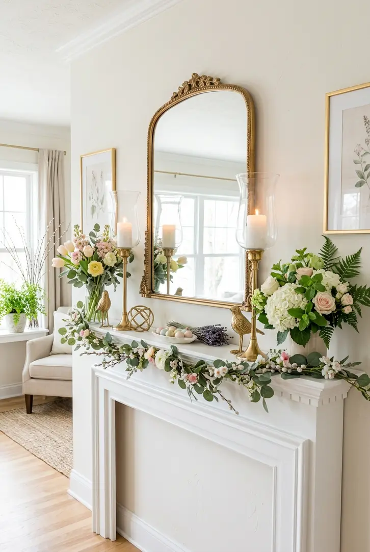 Elegant Gold and Glass Reflections