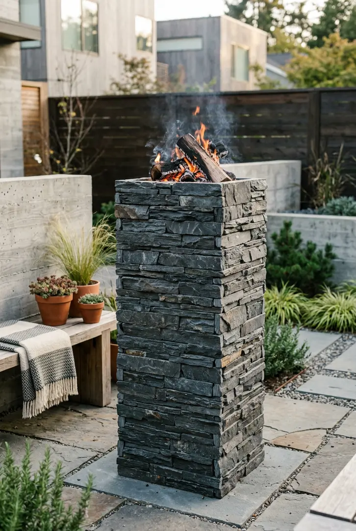 Stacked Slate Column