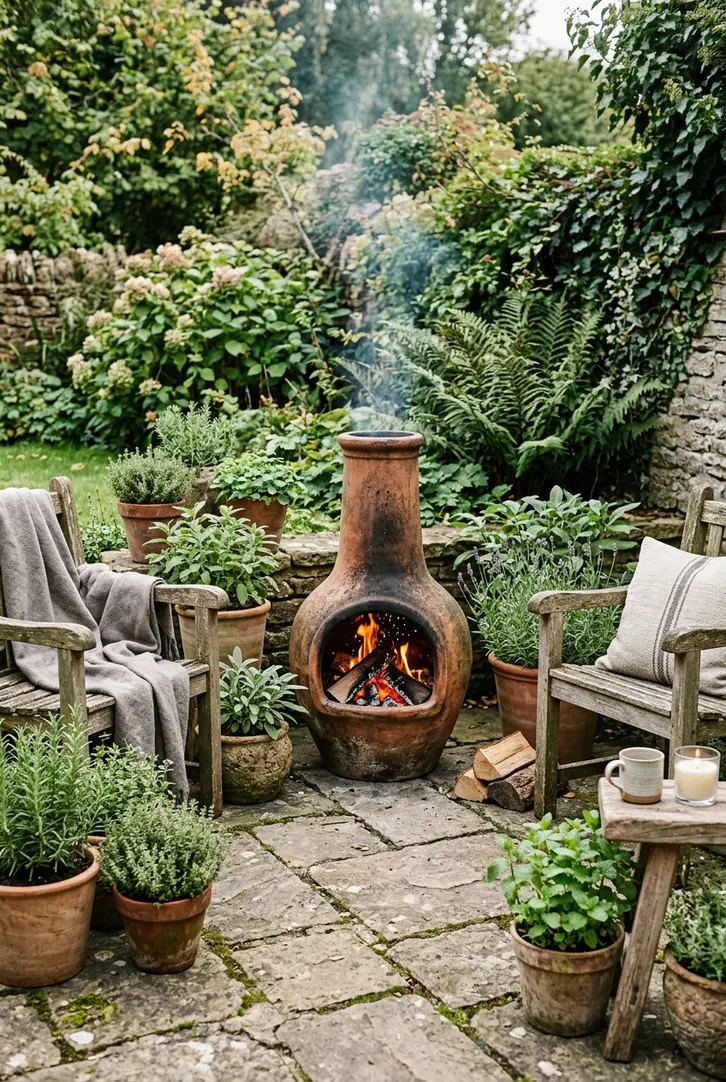 Terracotta Chiminea Accent