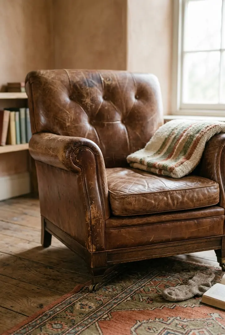 Add Worn Leather Accents