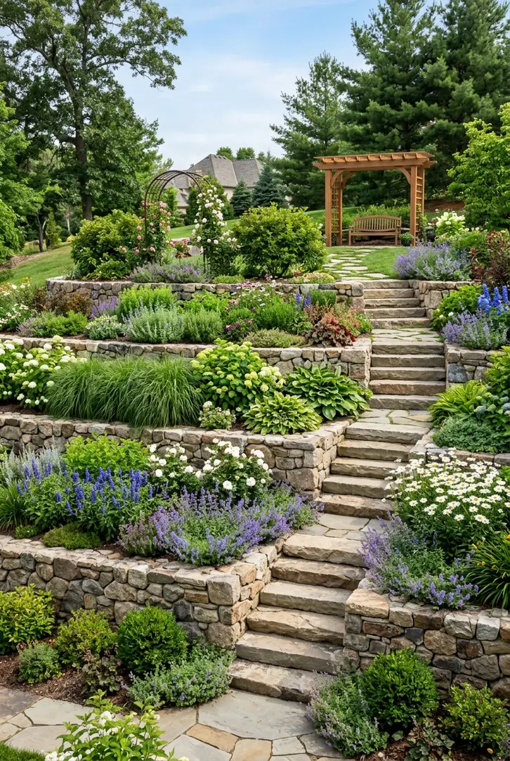 Terraced Garden Beds for Slopes