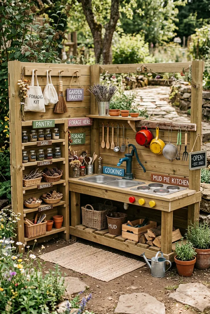 Mud Kitchen with Integrated Storage