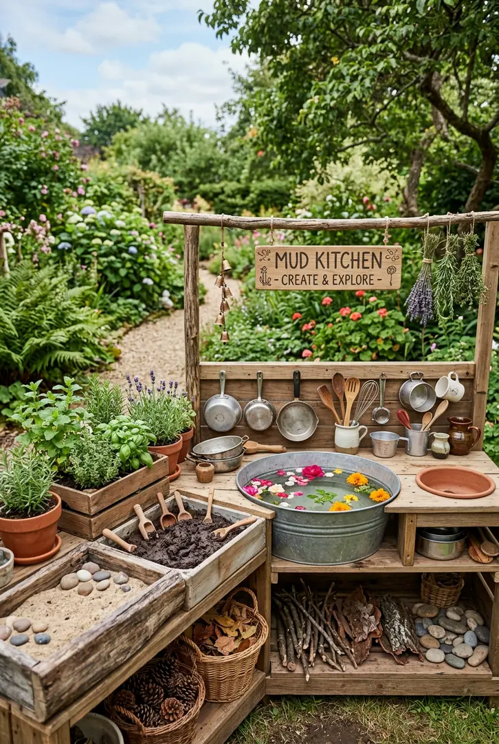 Enhanced Sensory Experience with DIY Mud Kitchen Ideas