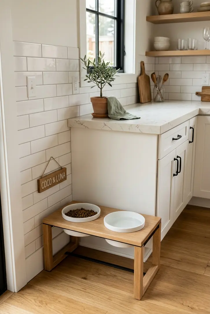 Elevated Pet Feeding Area