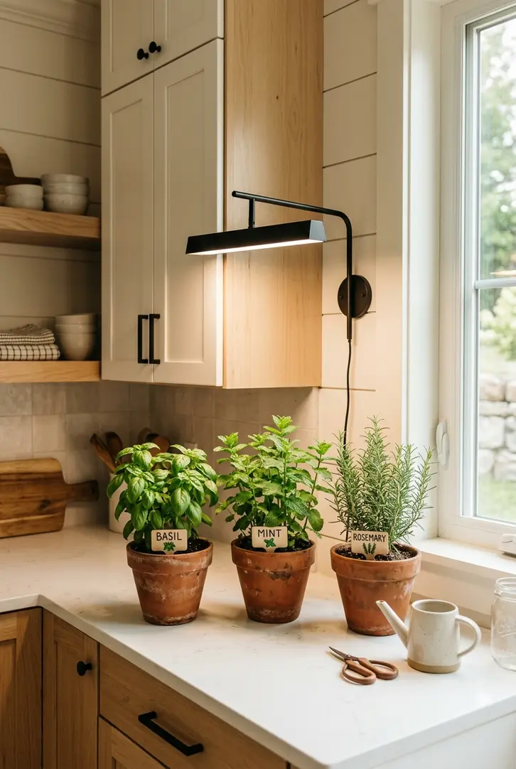 Mini Herb Garden with Grow Light
