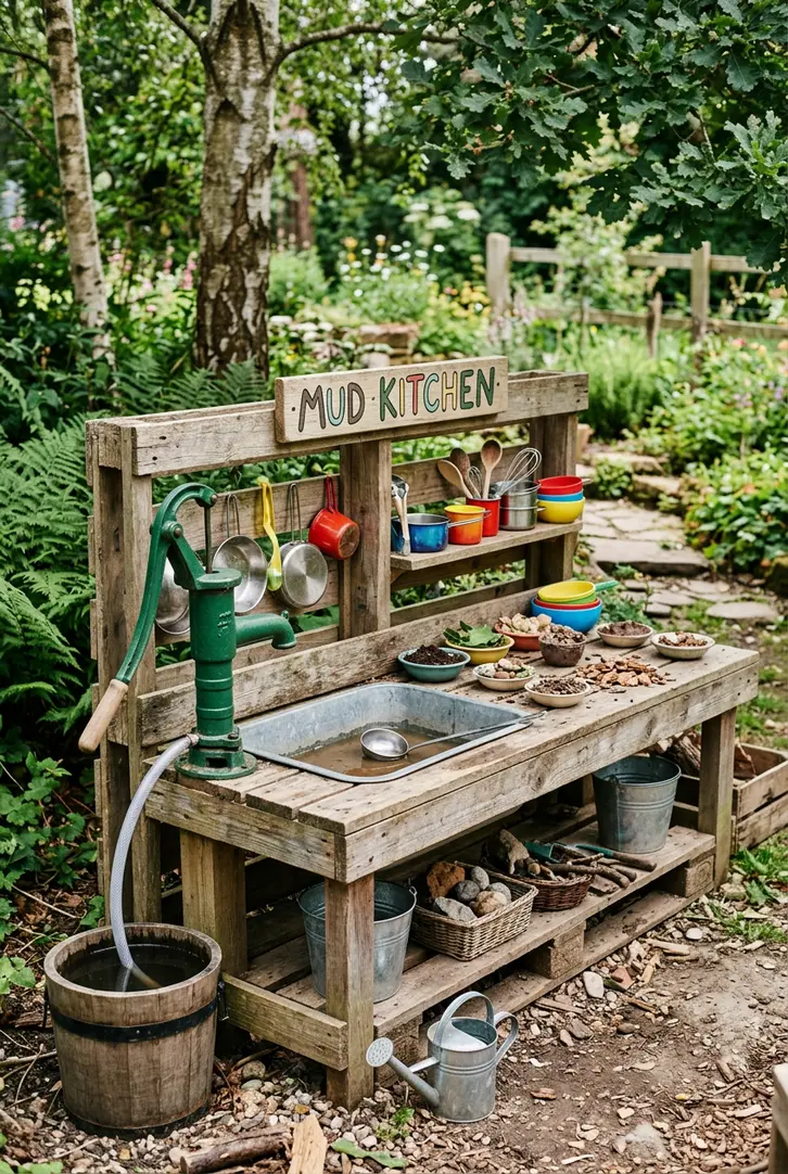 Mud Kitchen with Water Pump