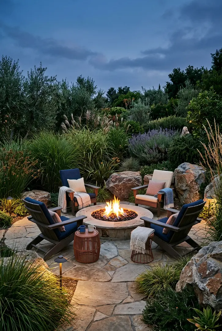Secluded Fire Pit Lounge