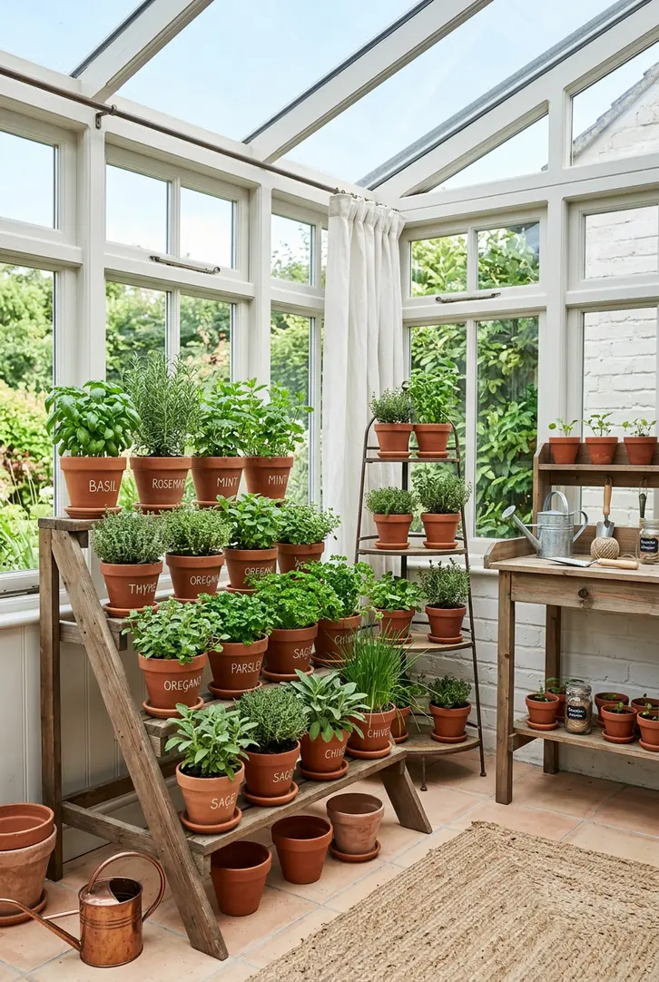 Indoor Herb Garden Sunroom