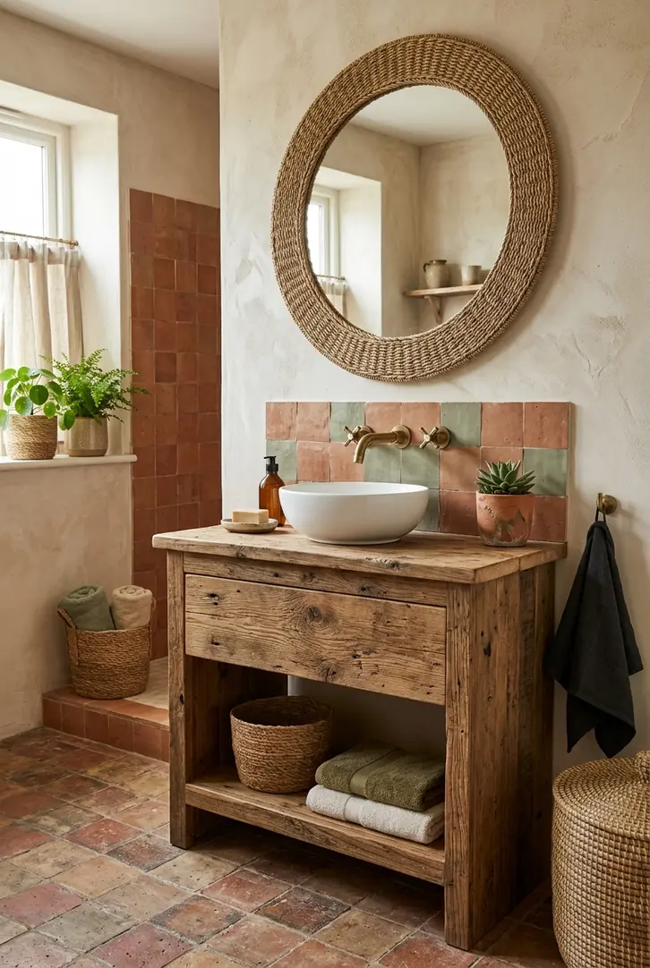 Reclaimed Wood Vanity Details