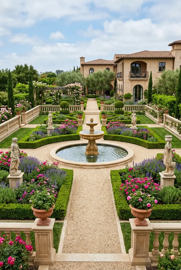 Formal Garden with Water Features