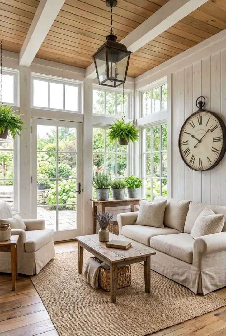 Farmhouse Chic Sunroom Extension
