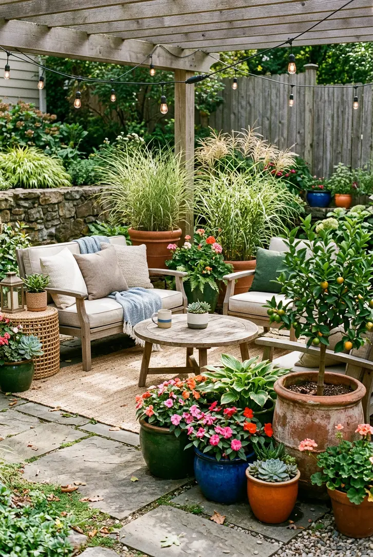 Incorporate Lush Greenery and Planters