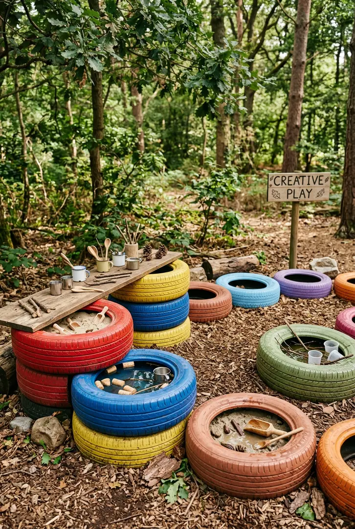 Repurposed Tire Play Zone