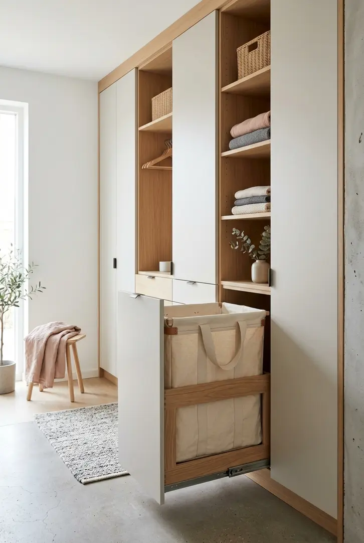 Integrate Pull-Out Laundry Hampers