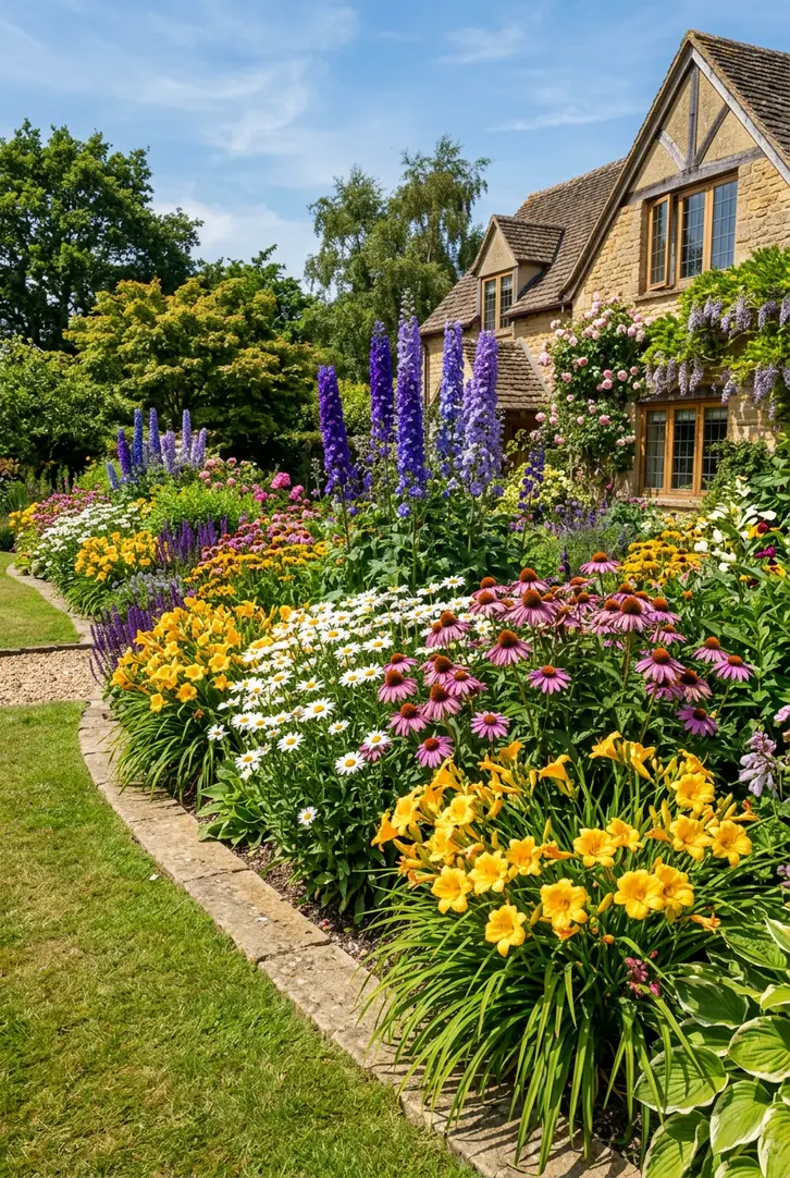 Sunny Perennial Borders