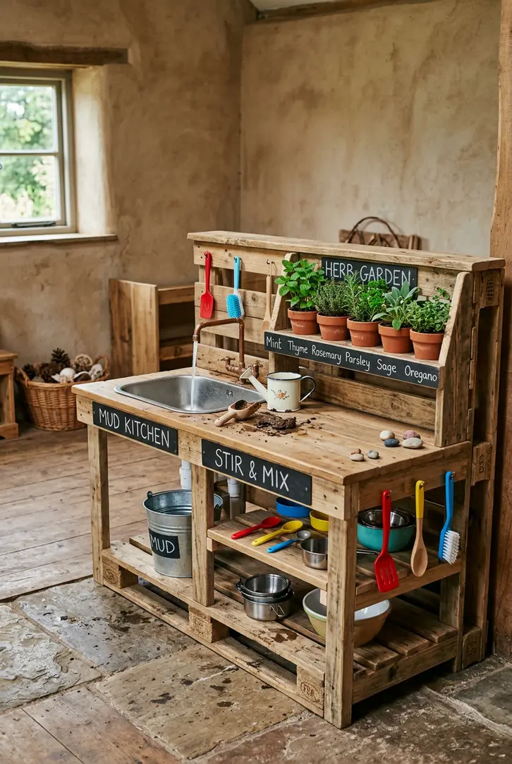 Integrated Herb Garden Feature