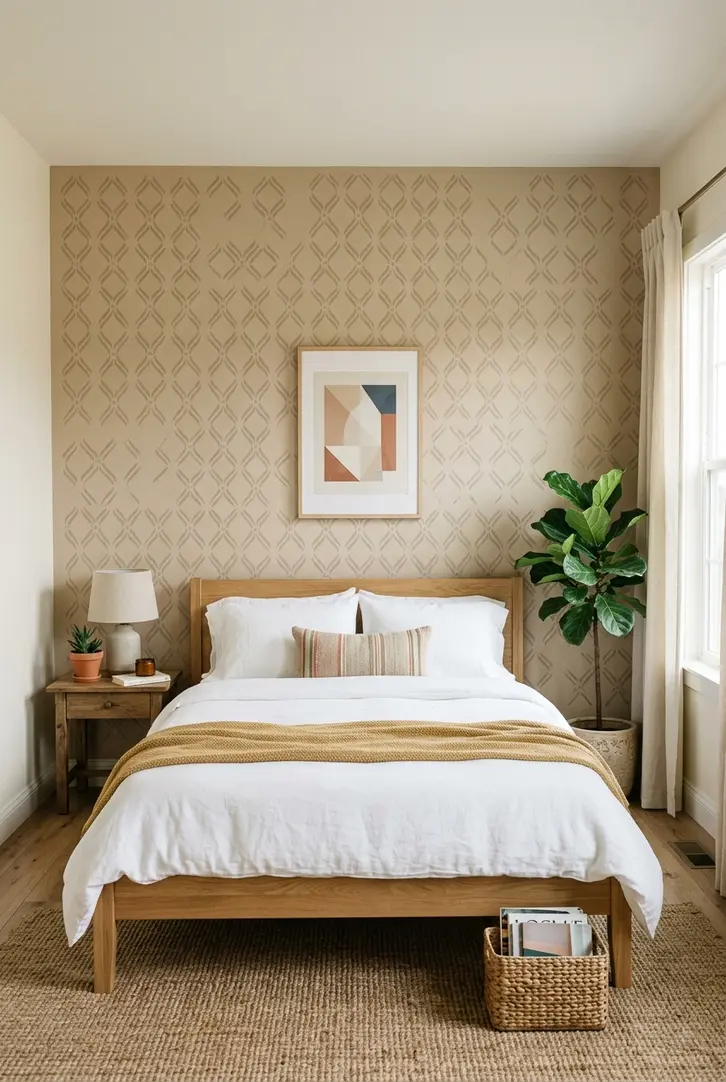Stenciled Accent Wall Design