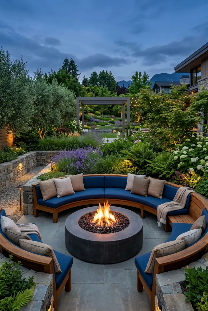 Built-In Fire Pits and Lounges