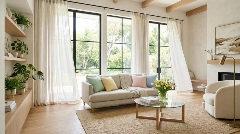 chic spring home decor, spring decorating ideas, seasonal home refresh, light and airy decor