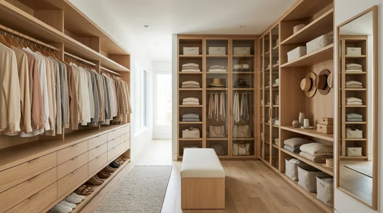 efficient closet organization ideas, small closet solutions, wardrobe declutter tips, storage system hacks