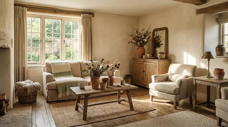 earthy cottage home decor, rustic decor ideas, natural home aesthetics, cozy country living