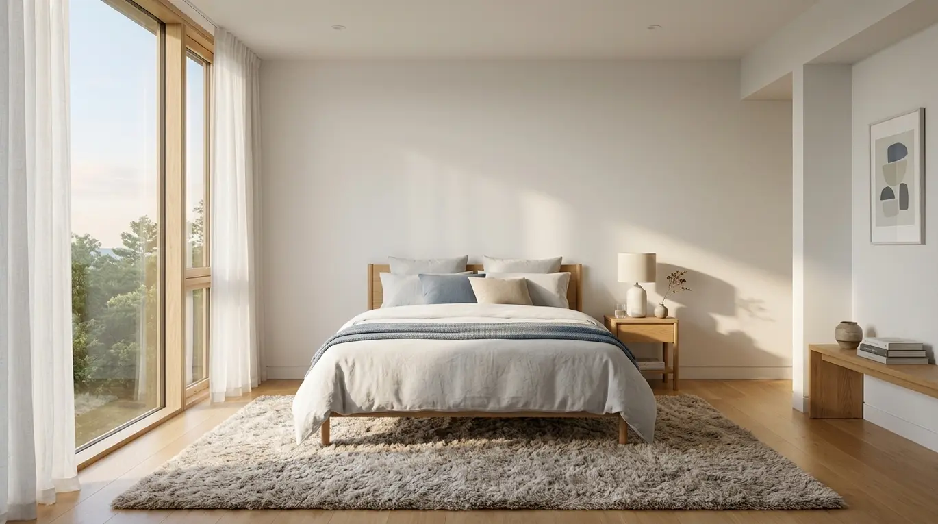 best rugs in bedroom, bedroom rug ideas, bedroom flooring comfort, stylish bedroom rugs