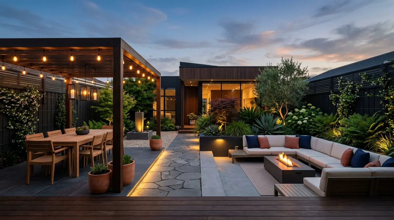 backyard design ideas, outdoor living spaces, garden landscaping, patio aesthetics
