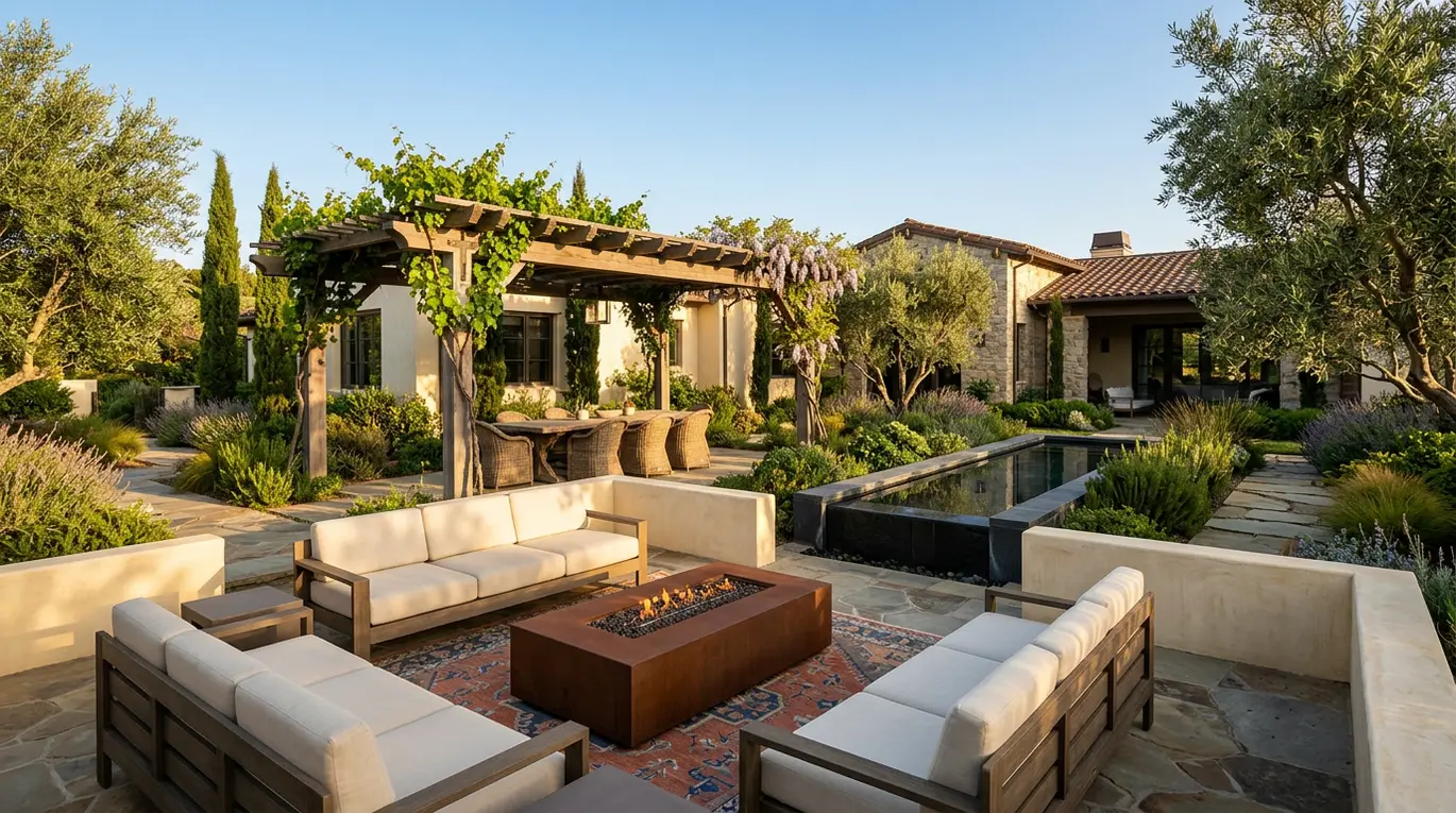 large backyard ideas, spacious garden design, expansive outdoor living, luxury yard concepts