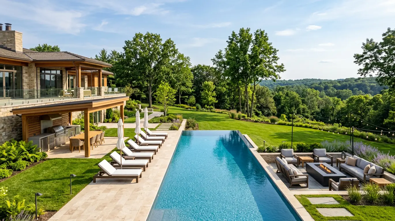large backyard ideas, backyard design, outdoor living spaces, expansive garden