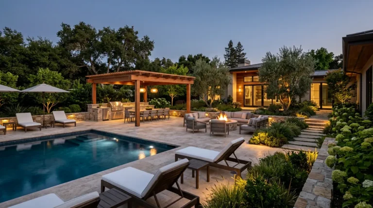 large backyard landscaping, expansive garden design, luxury outdoor spaces, big yard ideas