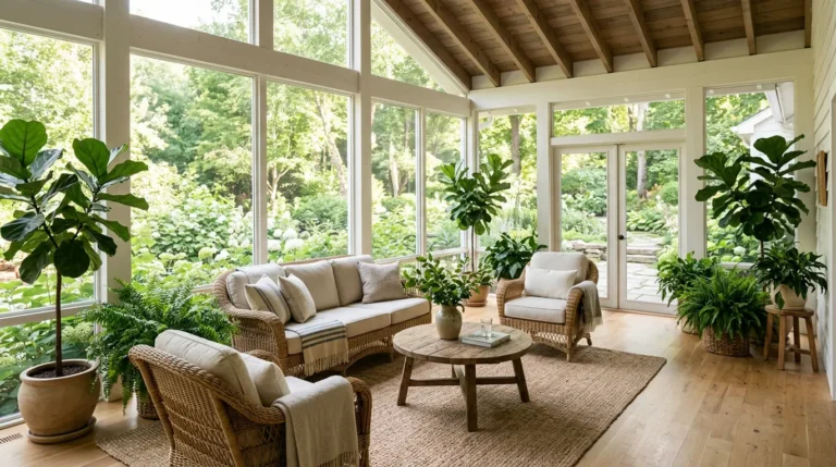 enclosed porch ideas, all-season porch design, sunroom decorating, screen porch update