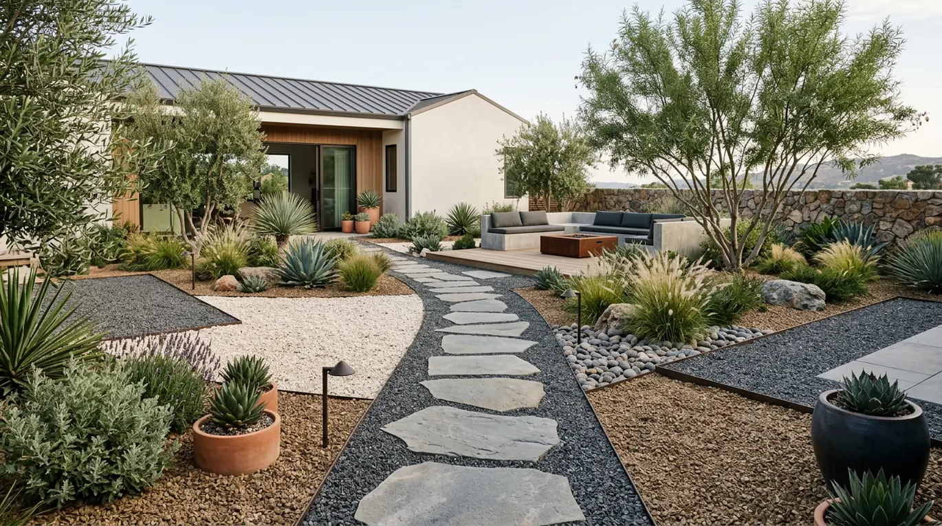 gravel backyard ideas, gravel landscaping, backyard design, outdoor living