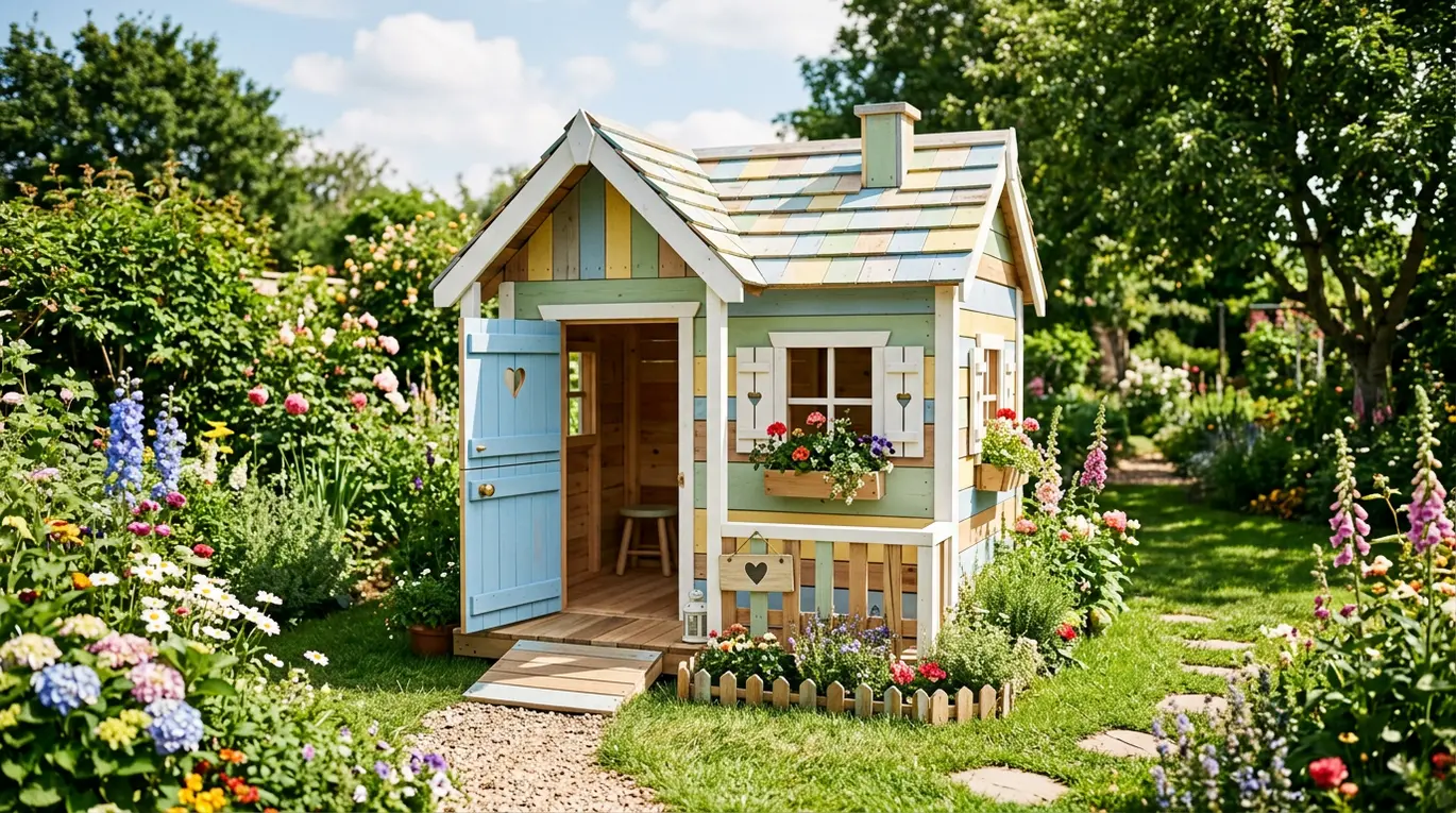 pallet playhouse diy easy, DIY kids playhouse, wooden pallet fort, recycled pallet projects