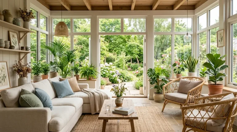 indoor sunroom furniture ideas, sunroom decor, all-weather furniture, bright sunroom designs