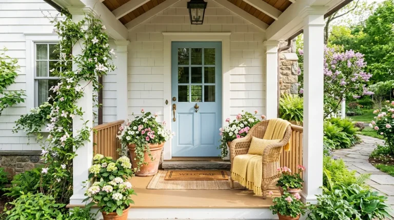 spring porch decor ideas, seasonal outdoor styling, front porch refresh, colorful entryways