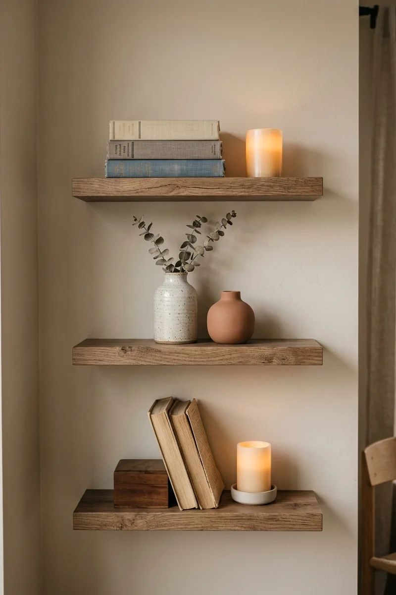 Candle Inspired Shelf Styling