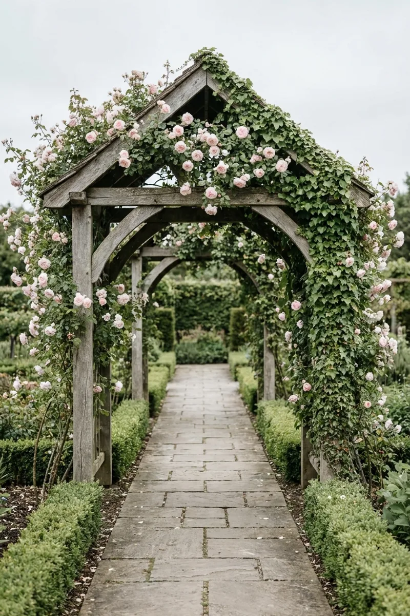 Garden Arches Covered In Vines
