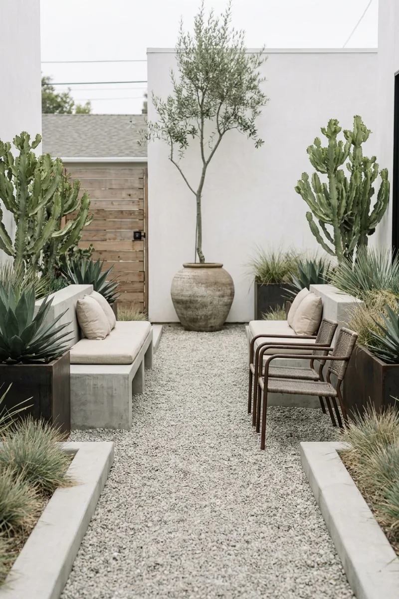 Modern Gravel Courtyard Spaces