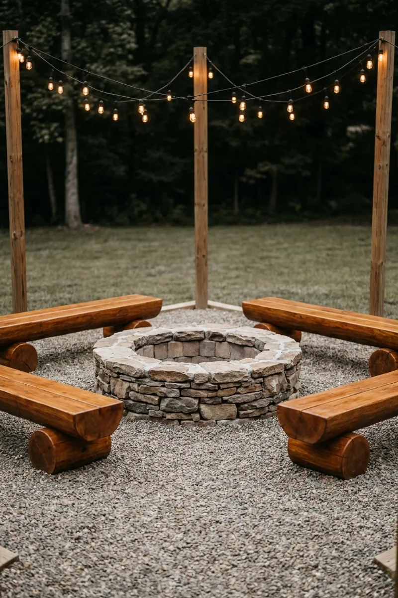 Stone Fire Pit Gathering Spaces