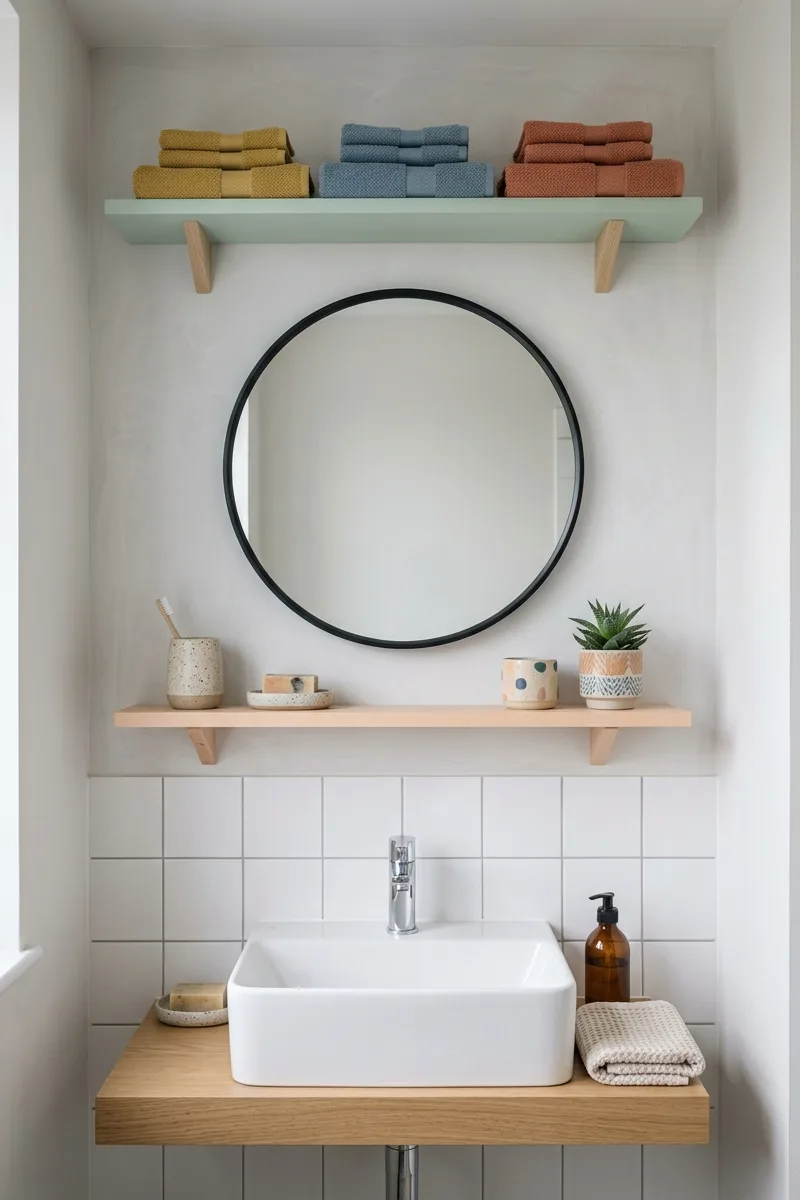 Candy Color Bathroom Shelf