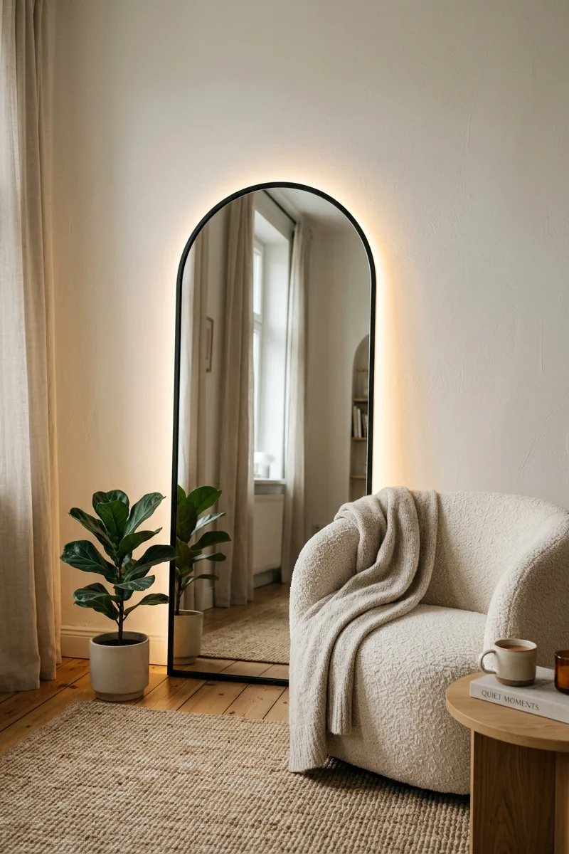 Arched Mirror Accent Wall