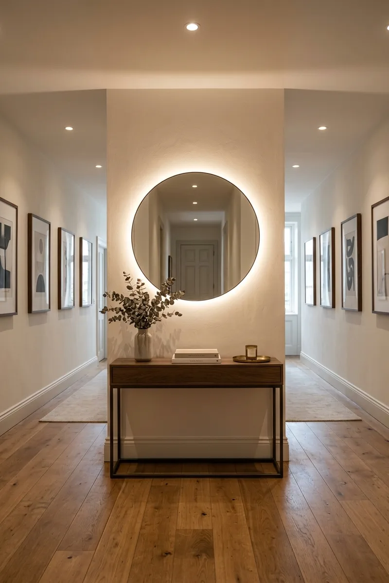 Backlit Hallway Mirror