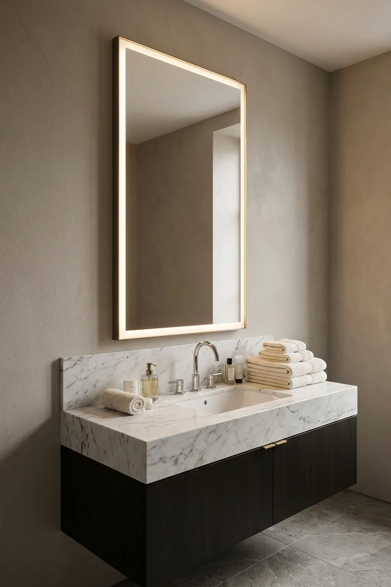 Hotel Style Bathroom Reflection