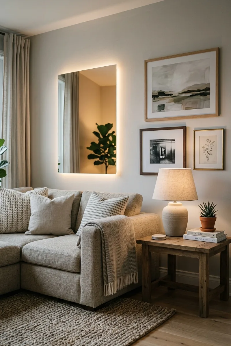 Layered Living Room Reflection