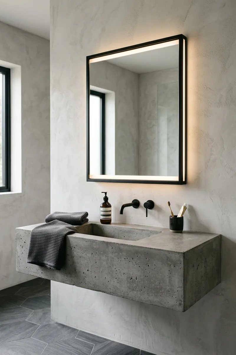 Modern Black Frame Mirror